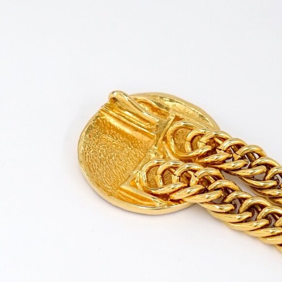 CHANEL 31 Rue Cambon PARIS Double Chain Belt 34" Gold Tone Auth - Picture 6 of 7